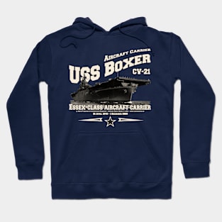 USS BOXER CV-21 Aircraft carrier veterans Hoodie